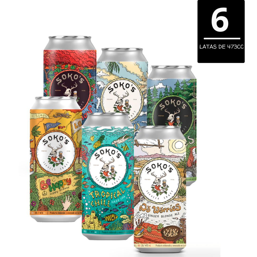 6 Cervezas 473cc SOKO'S PACK – Cerveza Soko's