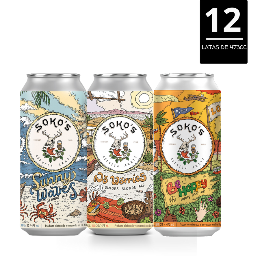 12 Cervezas 473cc Blonde Pack