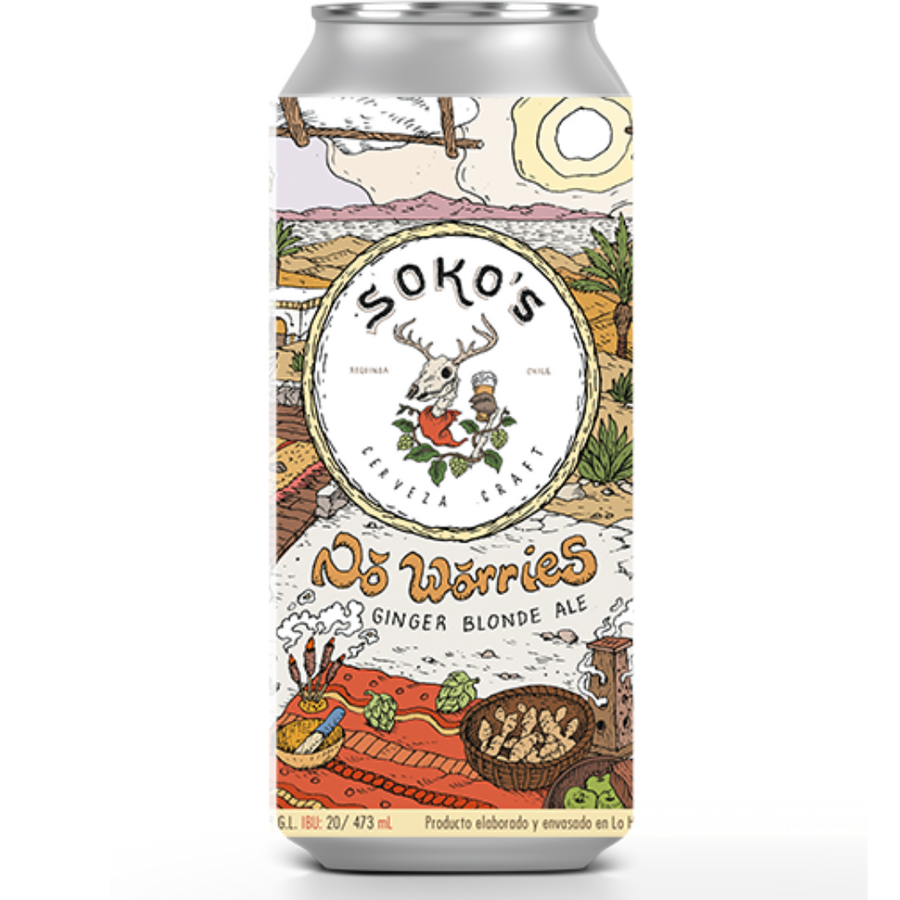 Cerveza 473 cc No Worries Ginger Blonde Ale