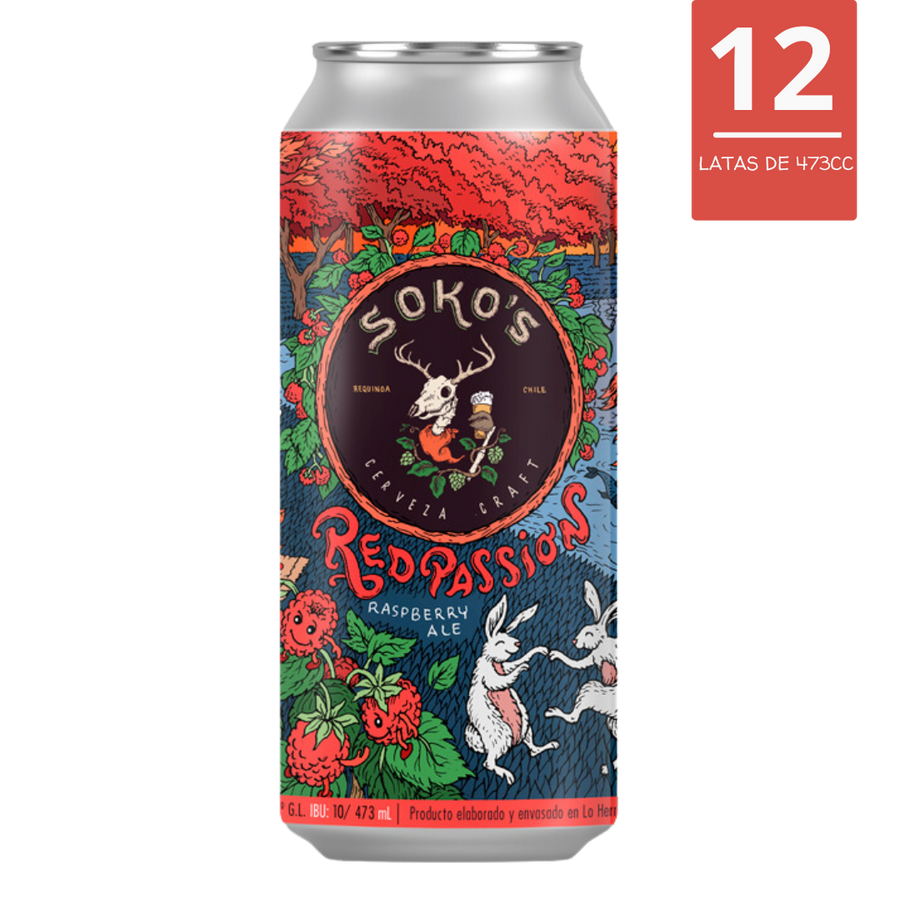 12 Cervezas 473CC Red Passion