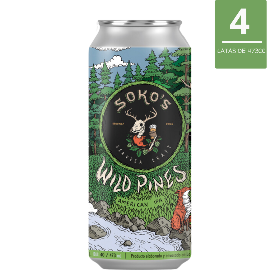 4 Cervezas 473cc Wild Pines